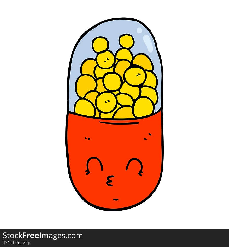 cartoon pill