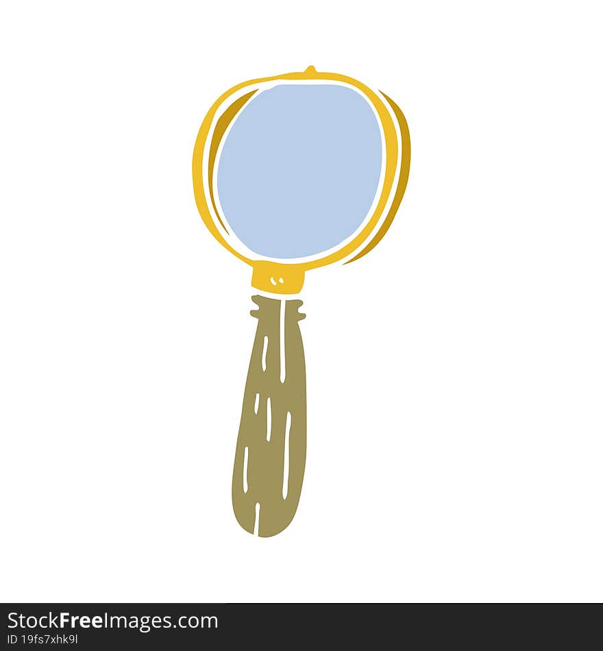 cartoon doodle magnifying glass