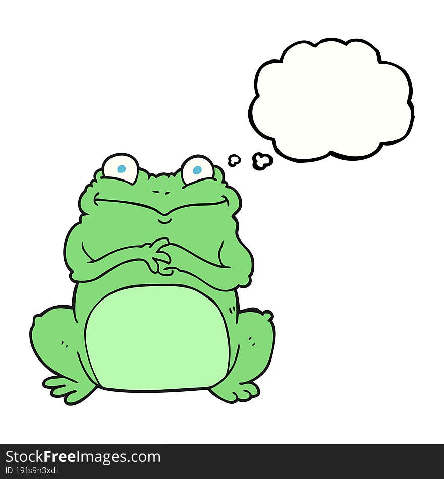 thought bubble cartoon funny frog