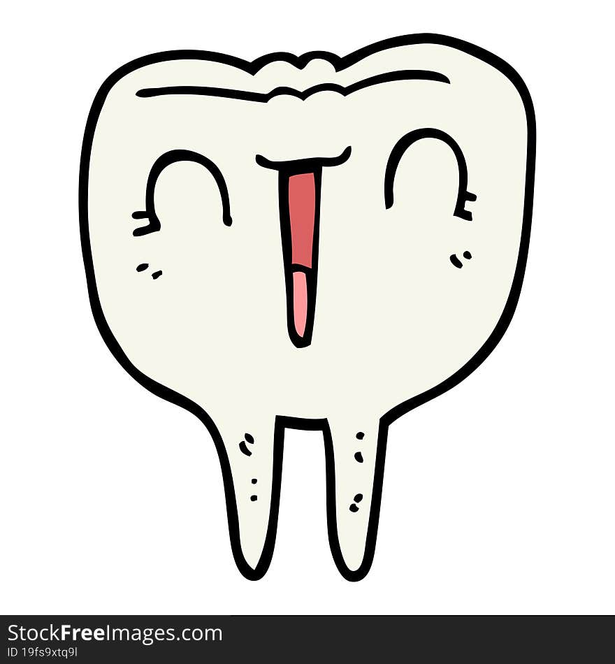 cartoon happy tooth