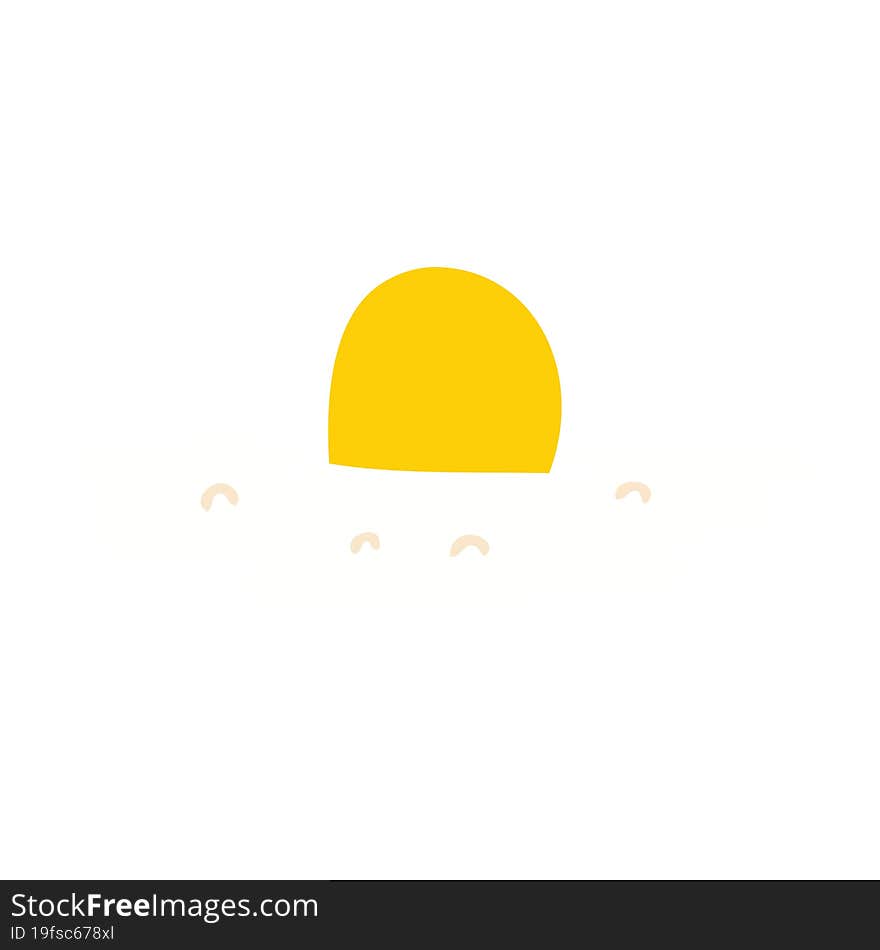 quirky hand drawn cartoon fried egg