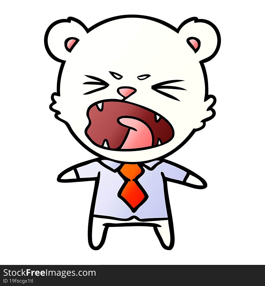 angry polar bear cartoon. angry polar bear cartoon