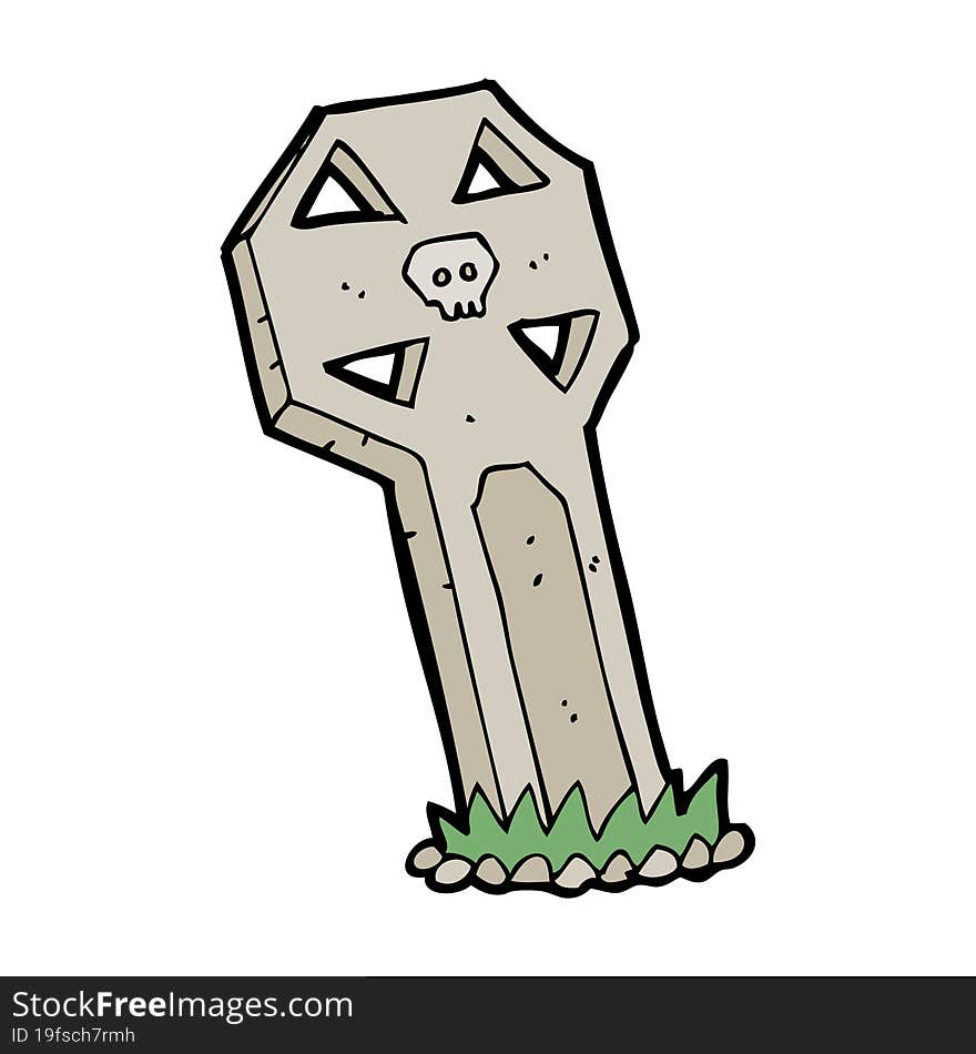 cartoon spooky grave