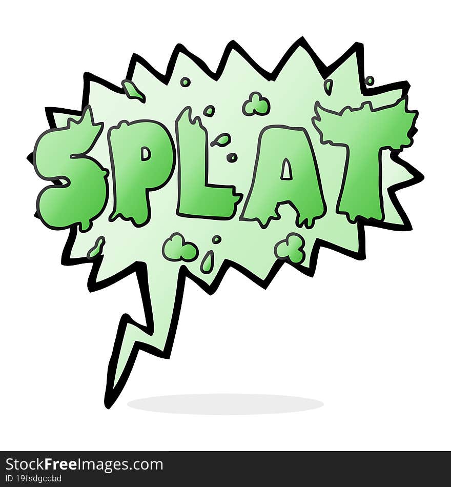 speech bubble cartoon splat