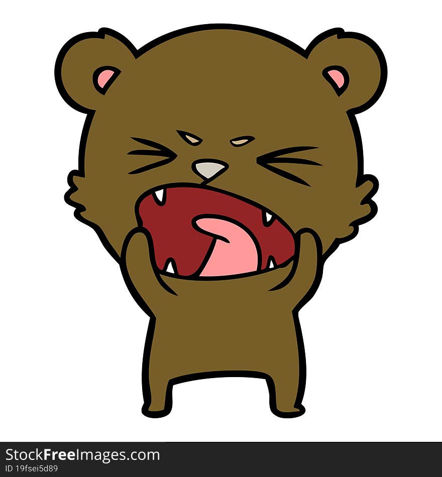 angry cartoon bear. angry cartoon bear