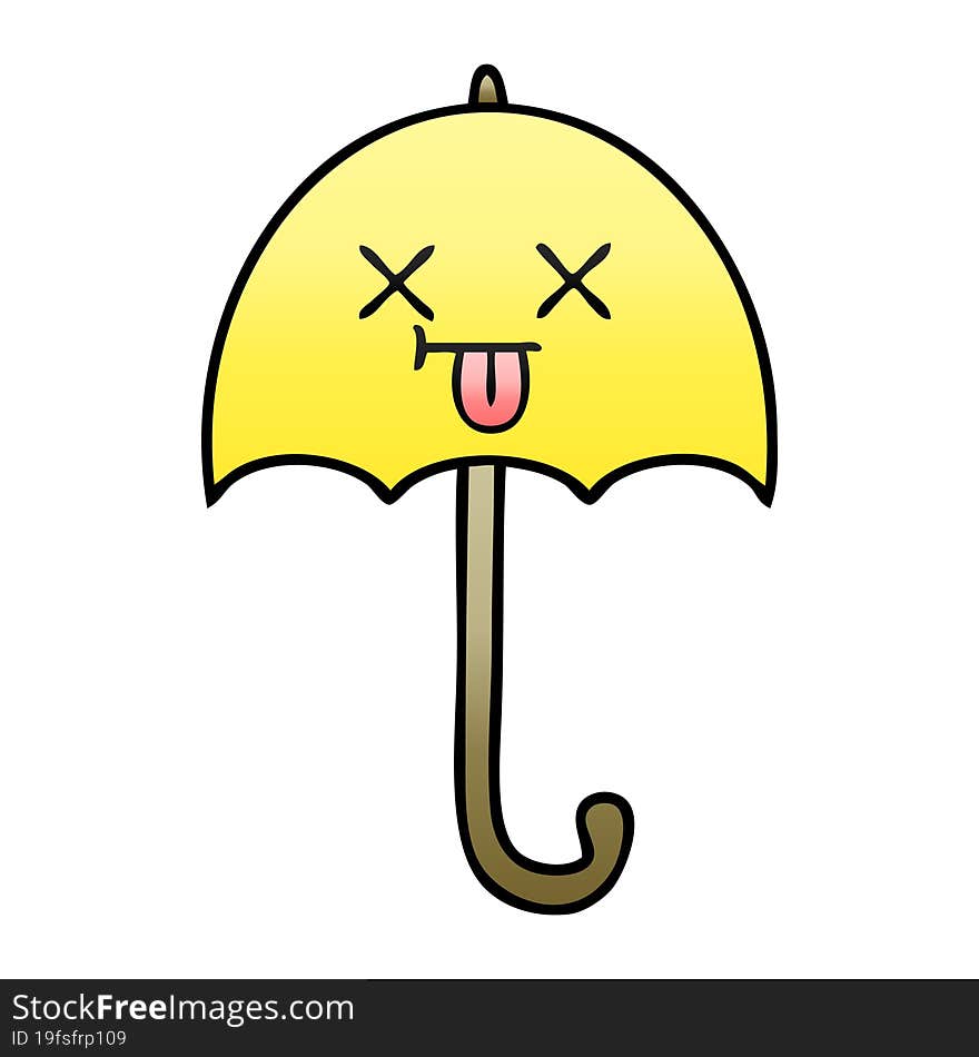 gradient shaded cartoon umbrella