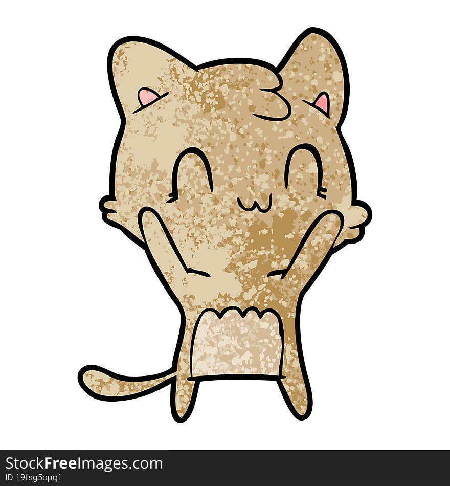 cartoon happy cat. cartoon happy cat