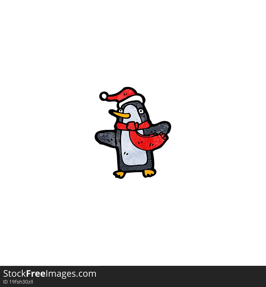 cartoon christmas penguin