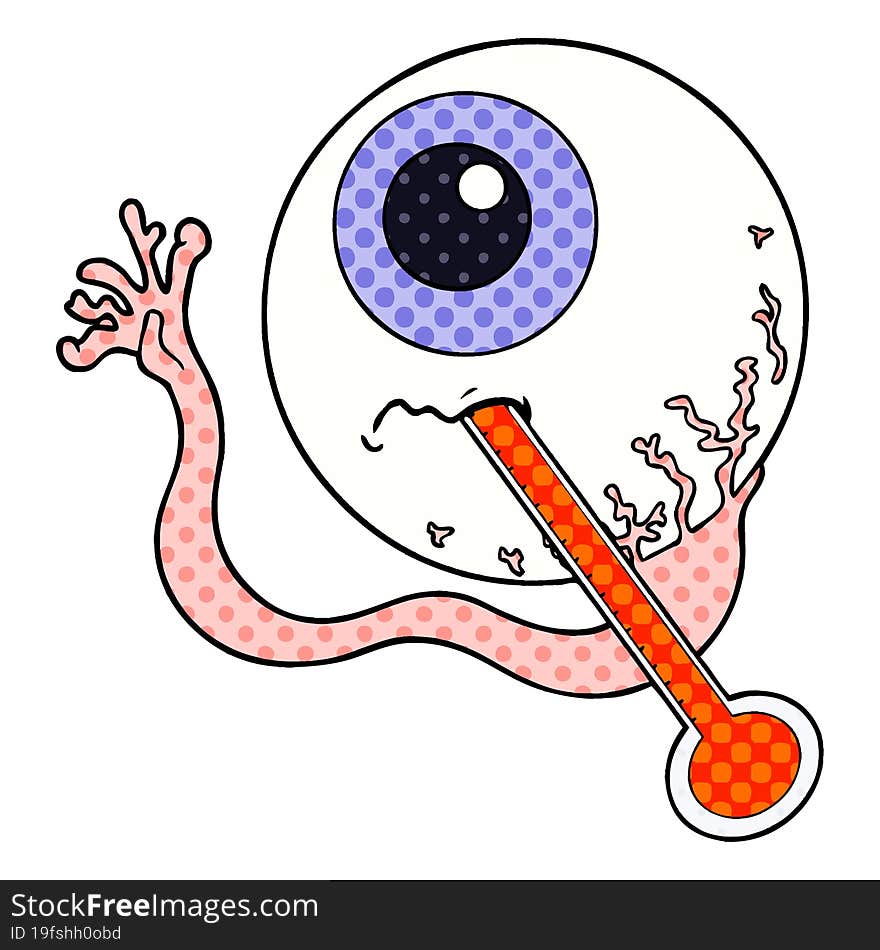 cartoon ill eyeball. cartoon ill eyeball