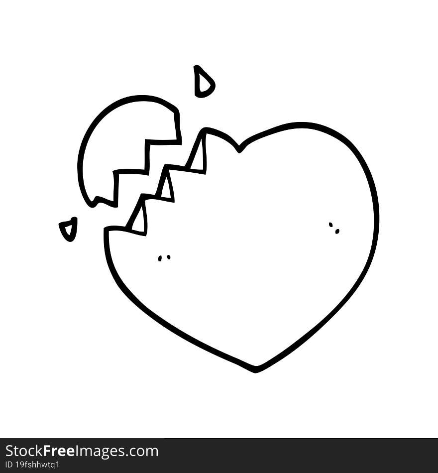 Cartoon Broken Heart