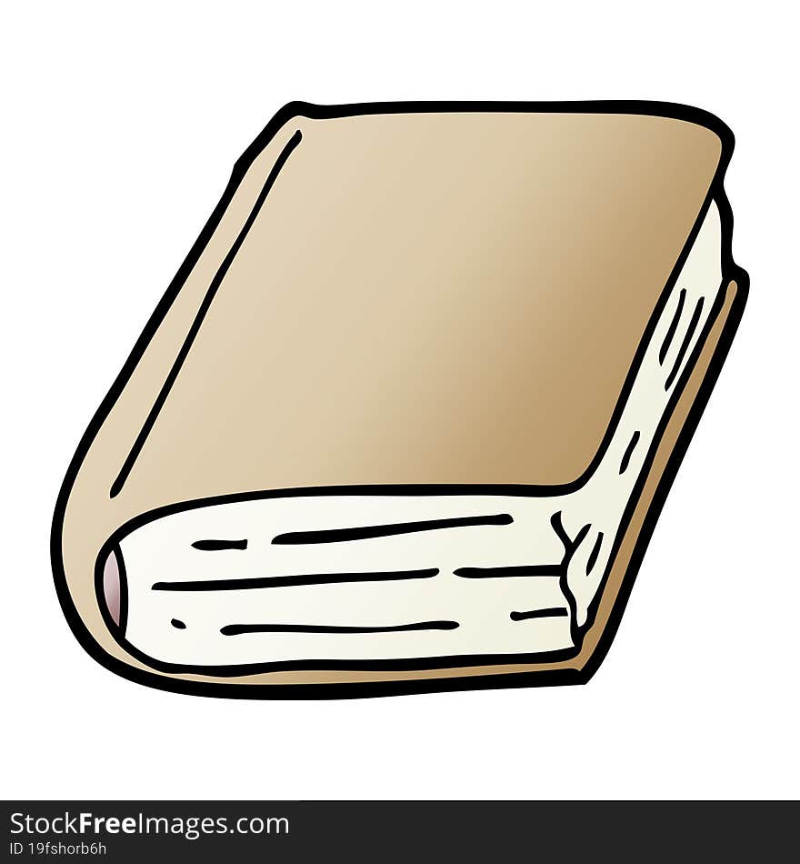 Vector Gradient Illustration Cartoon Old Book