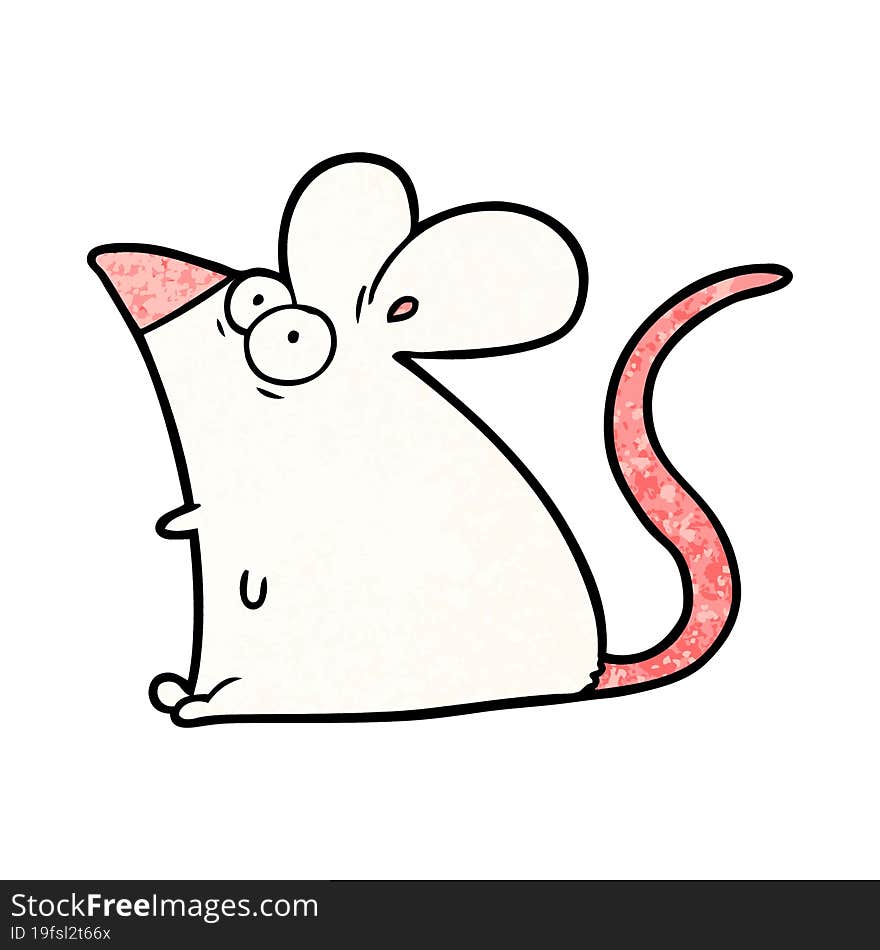 cartoon frightened mouse. cartoon frightened mouse