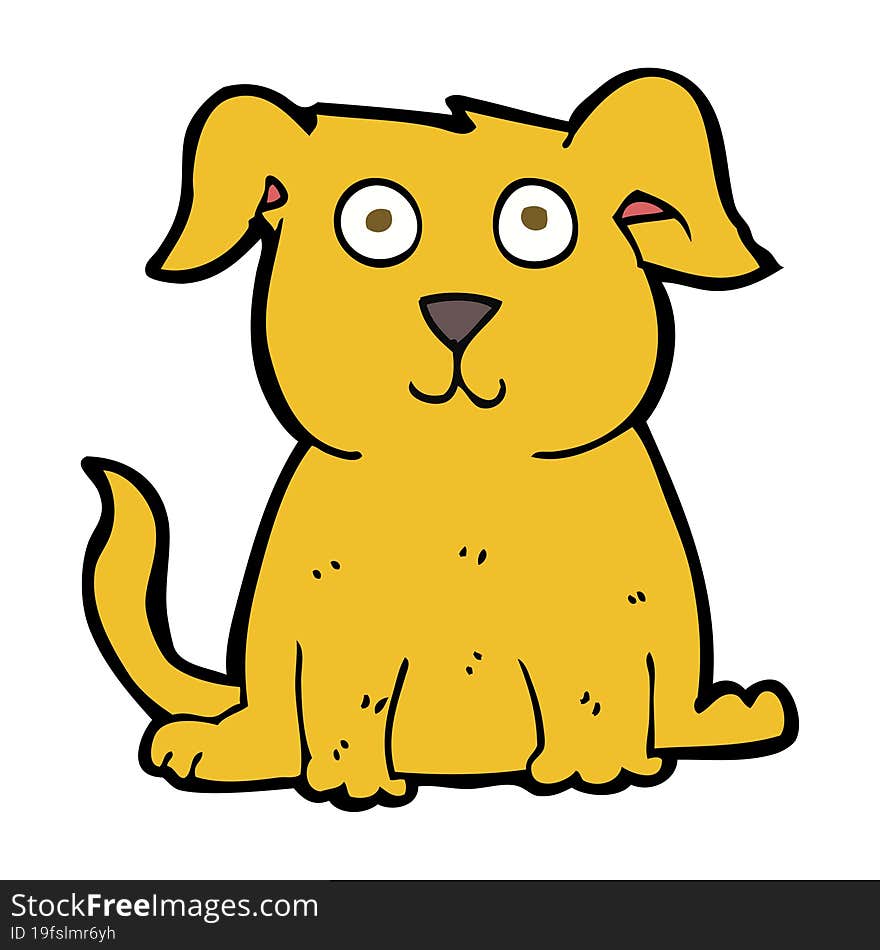 cartoon happy dog