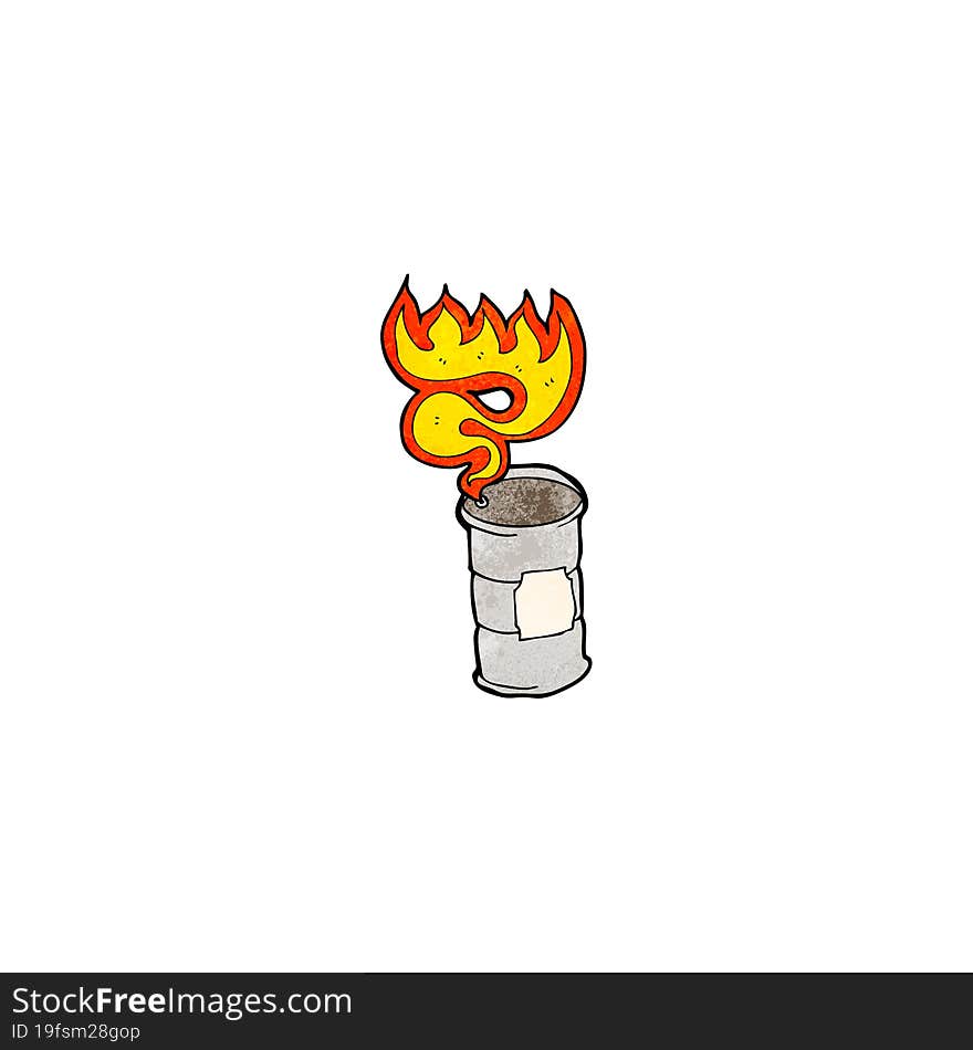 flaming oil drum cartoon