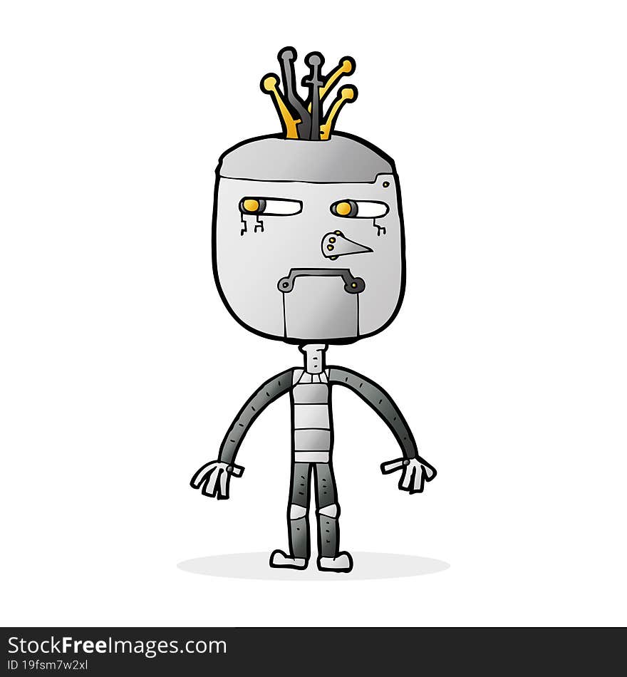 funny cartoon robot