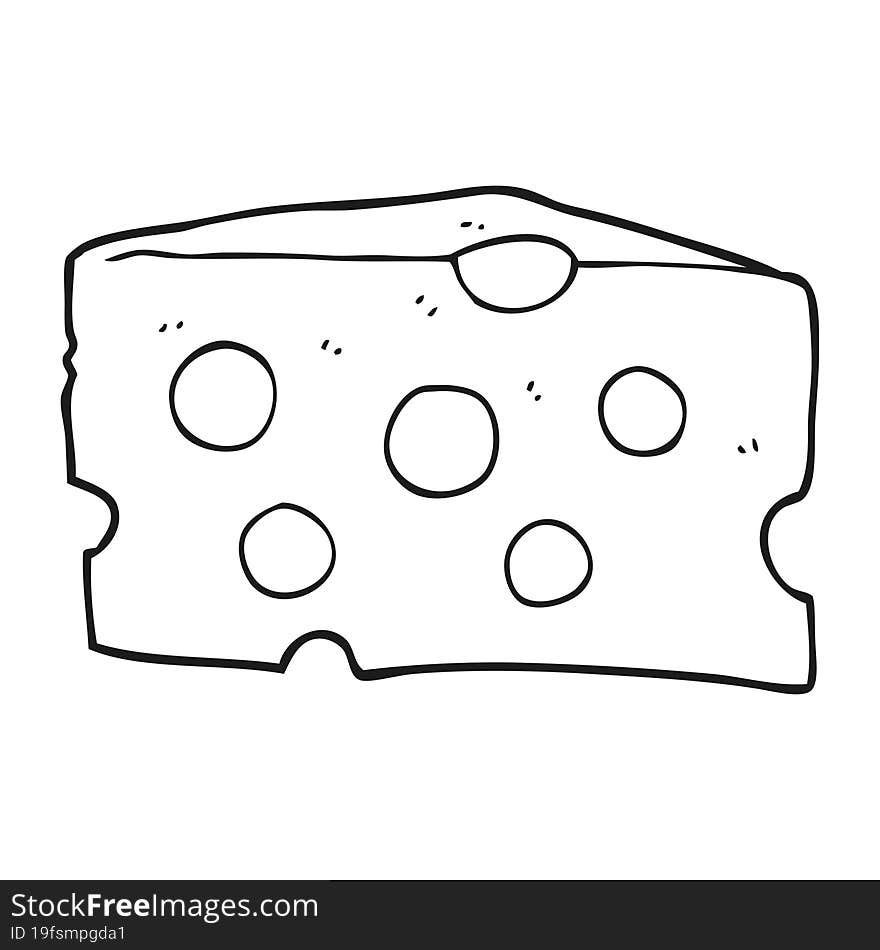 black and white cartoon cheese