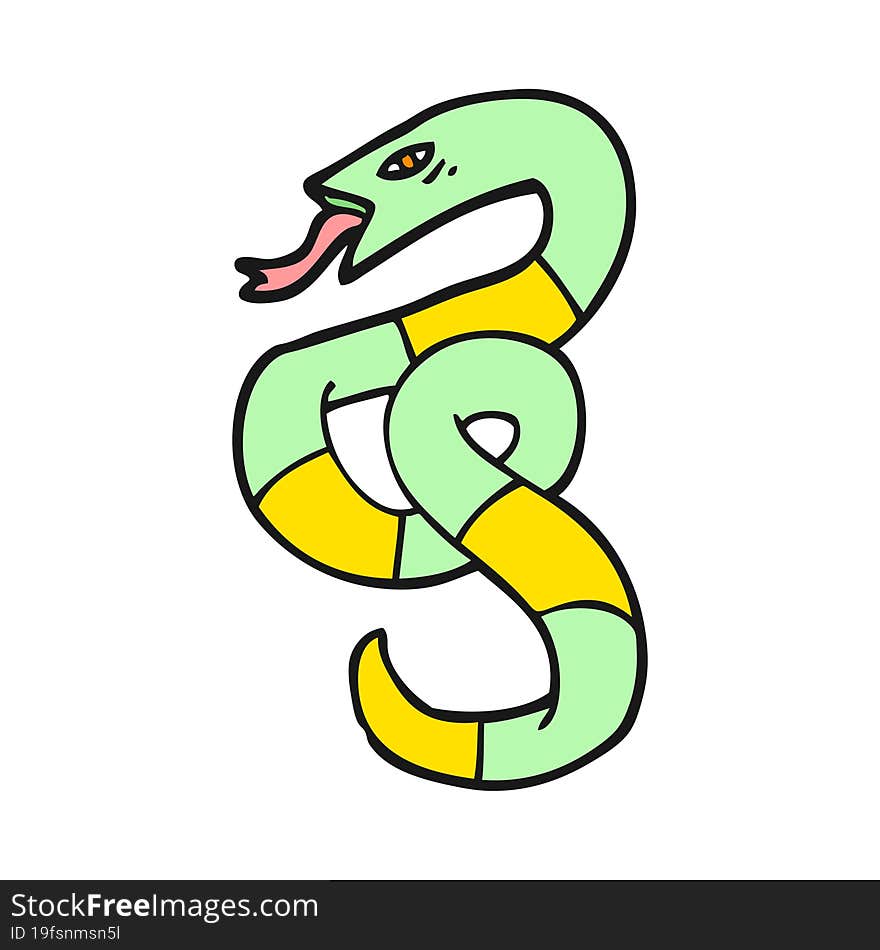 hissing cartoon snake