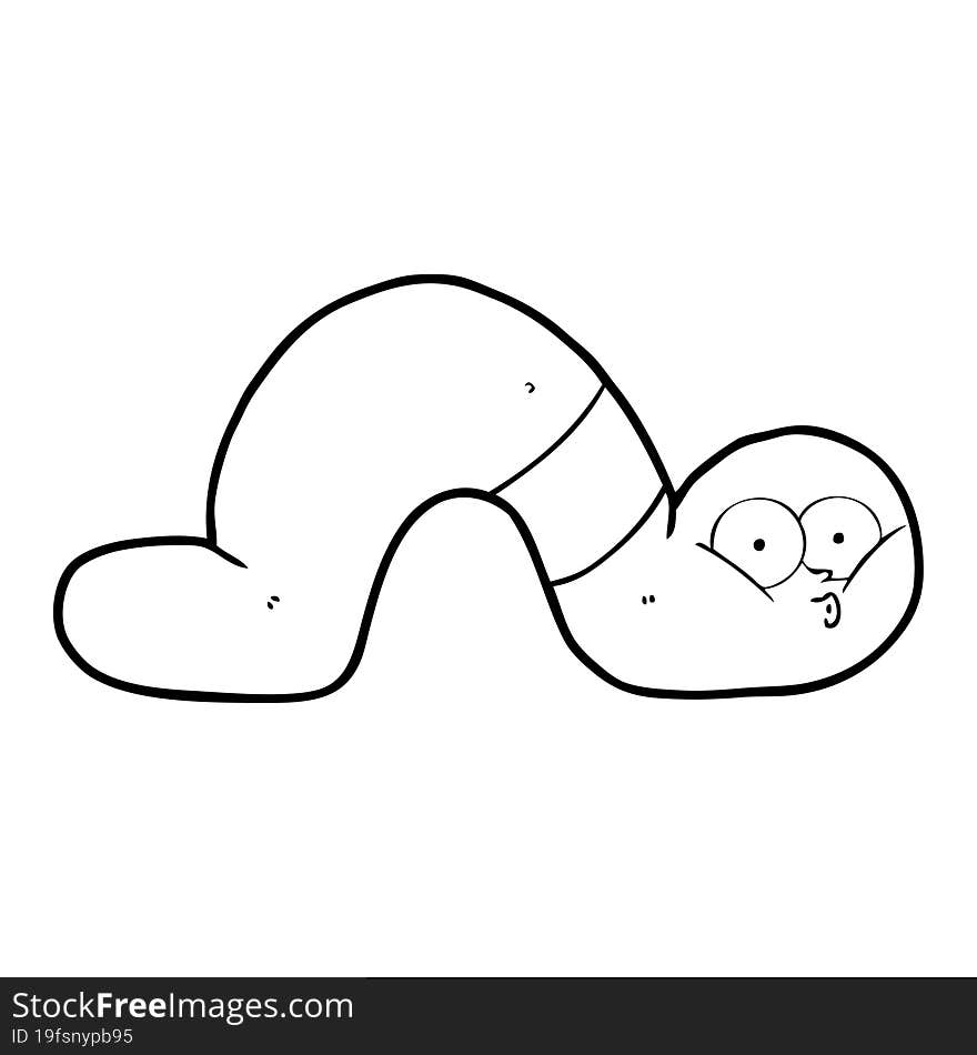 cartoon worm. cartoon worm