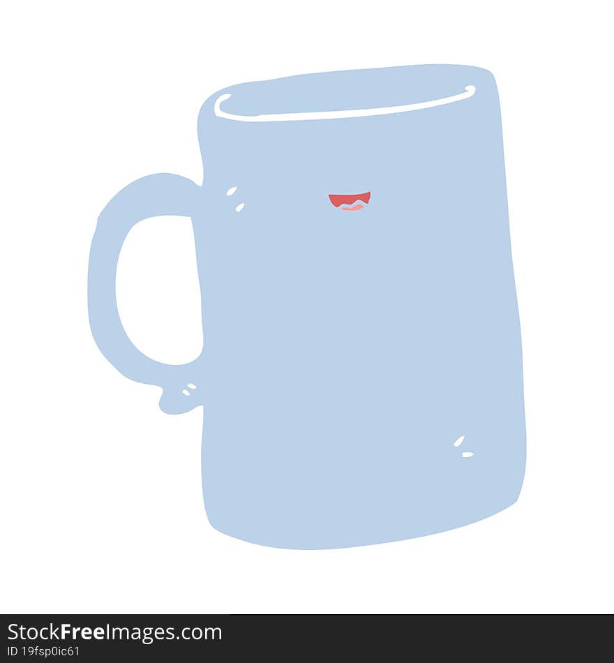 flat color style cartoon mug