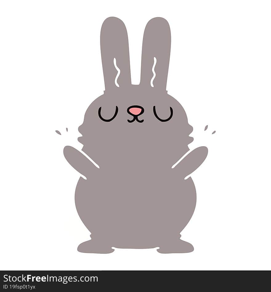 Quirky Hand Drawn Cartoon Rabbit