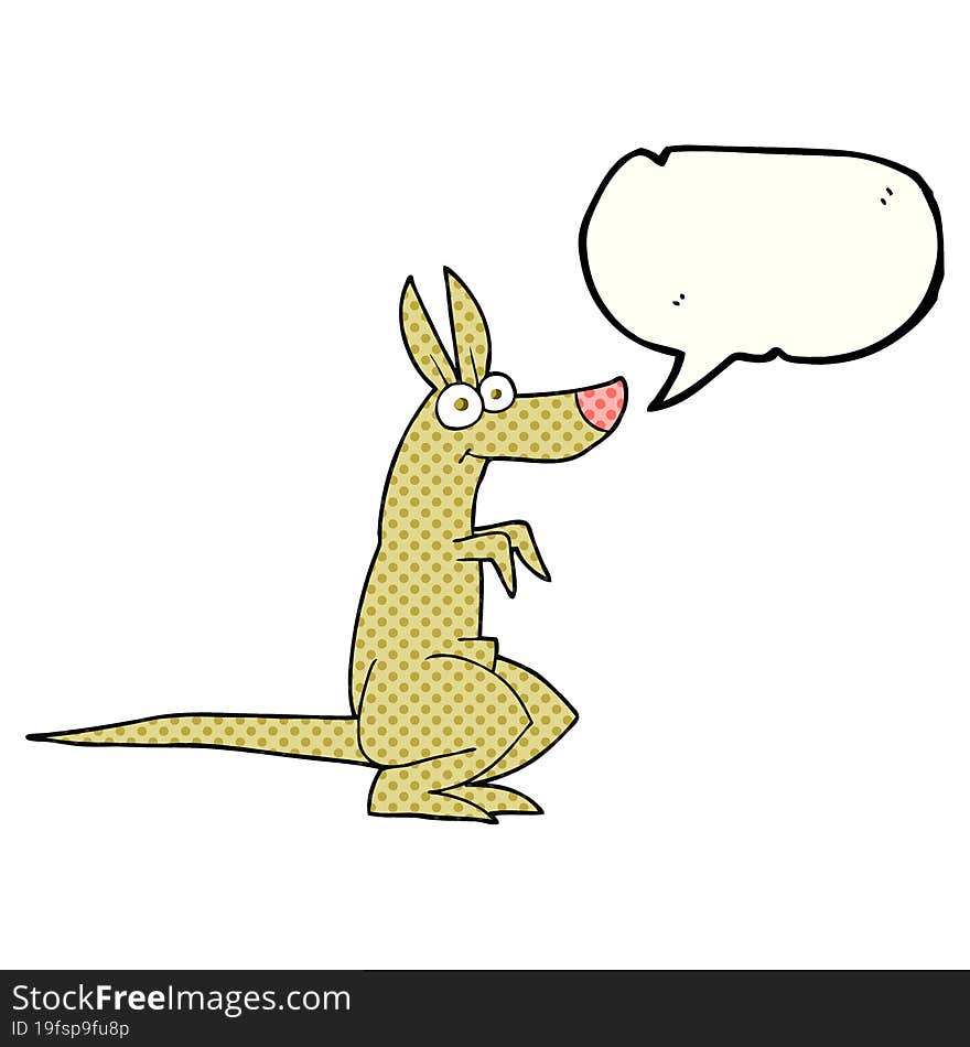 comic book speech bubble cartoon kangaroo