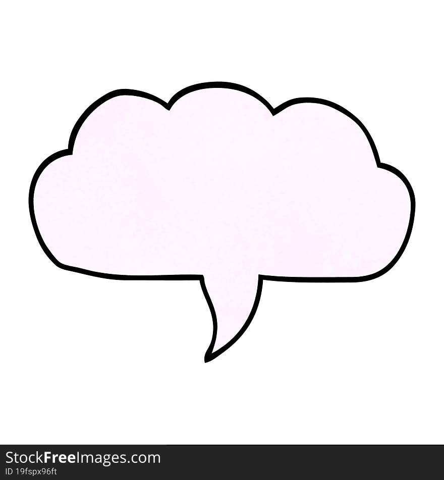 cartoon doodle cloud speech bubble