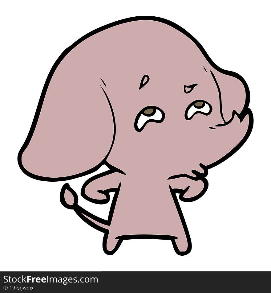 cartoon elephant remembering. cartoon elephant remembering