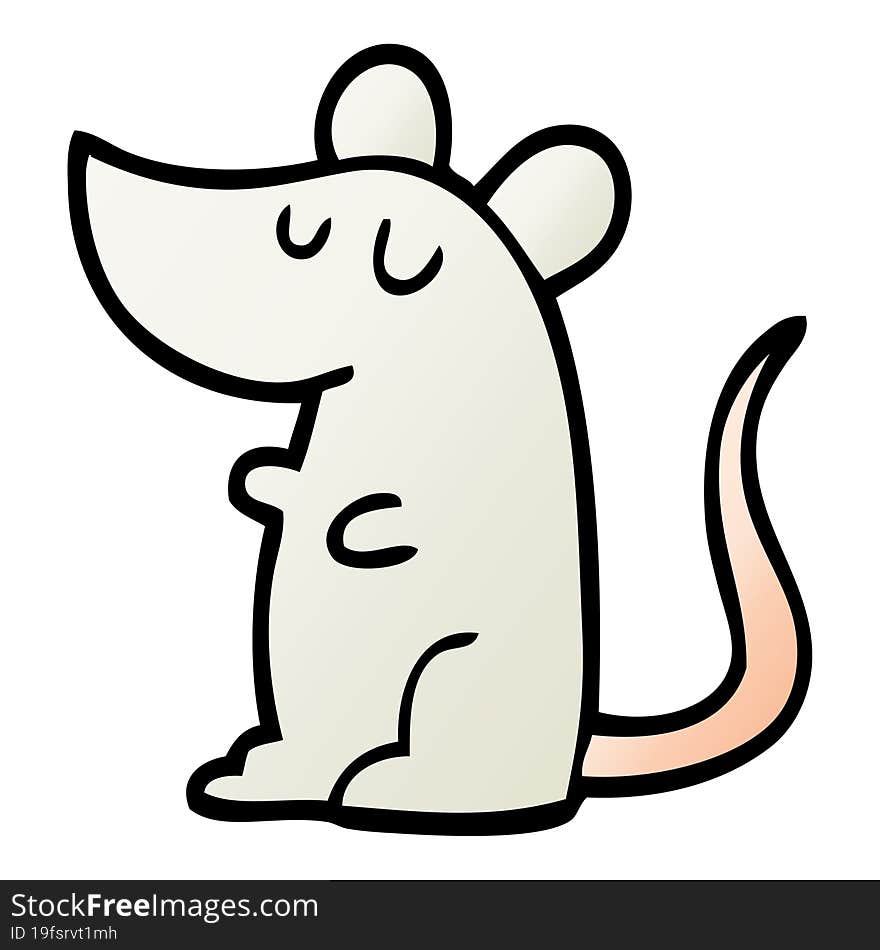 Vector Gradient Illustration Cartoon Mouse