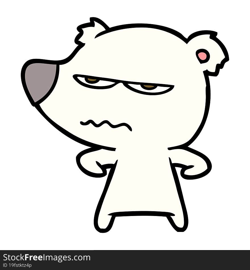 angry bear polar cartoon. angry bear polar cartoon