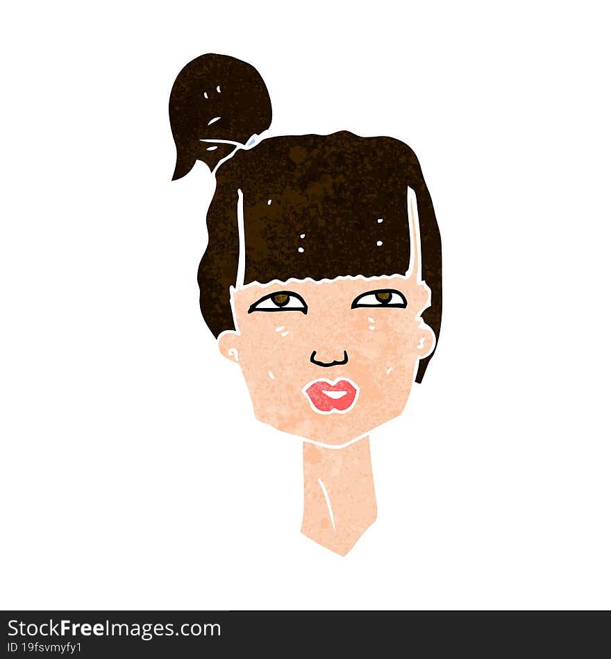 Cartoon Female Head