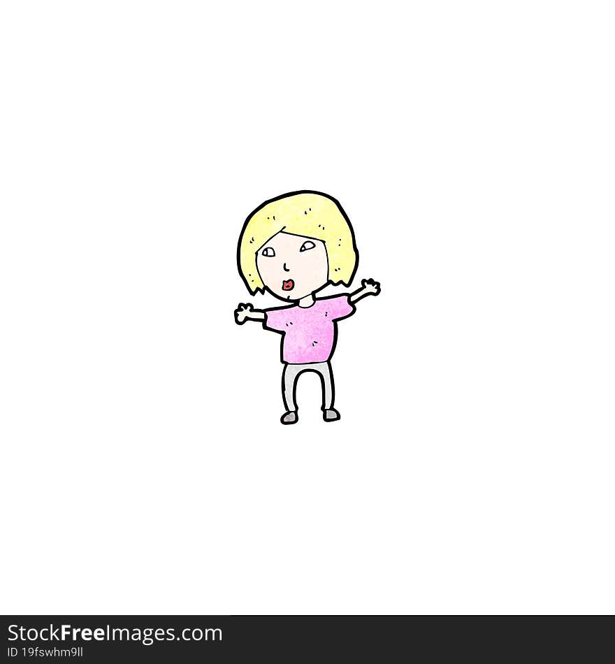 Cartoon Blond Woman