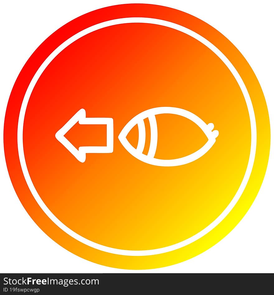 staring eye circular in hot gradient spectrum