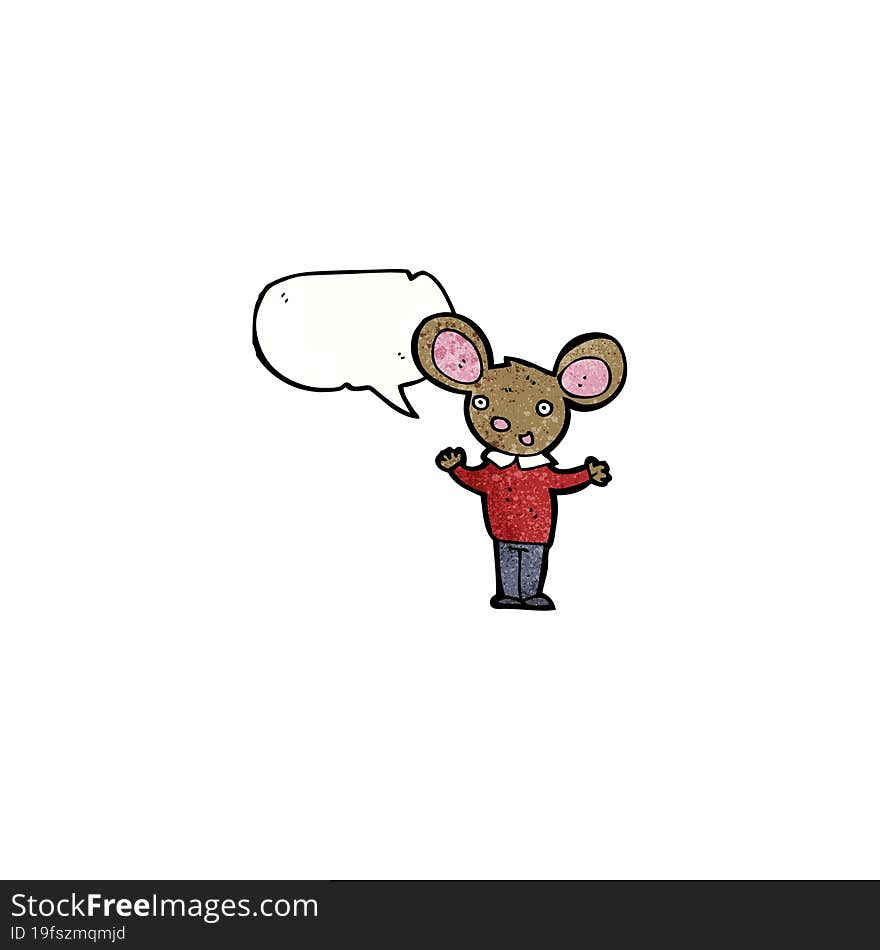 Talking Mouse In Clothes Cartoon