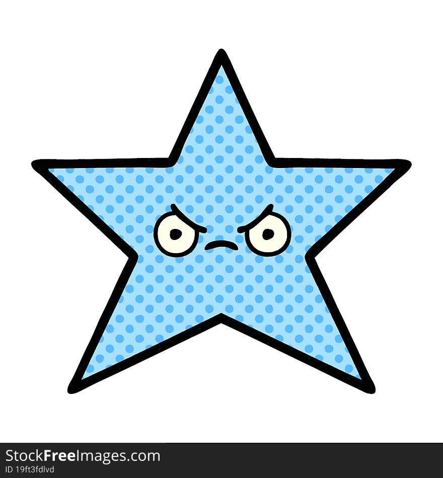 comic book style cartoon star fish