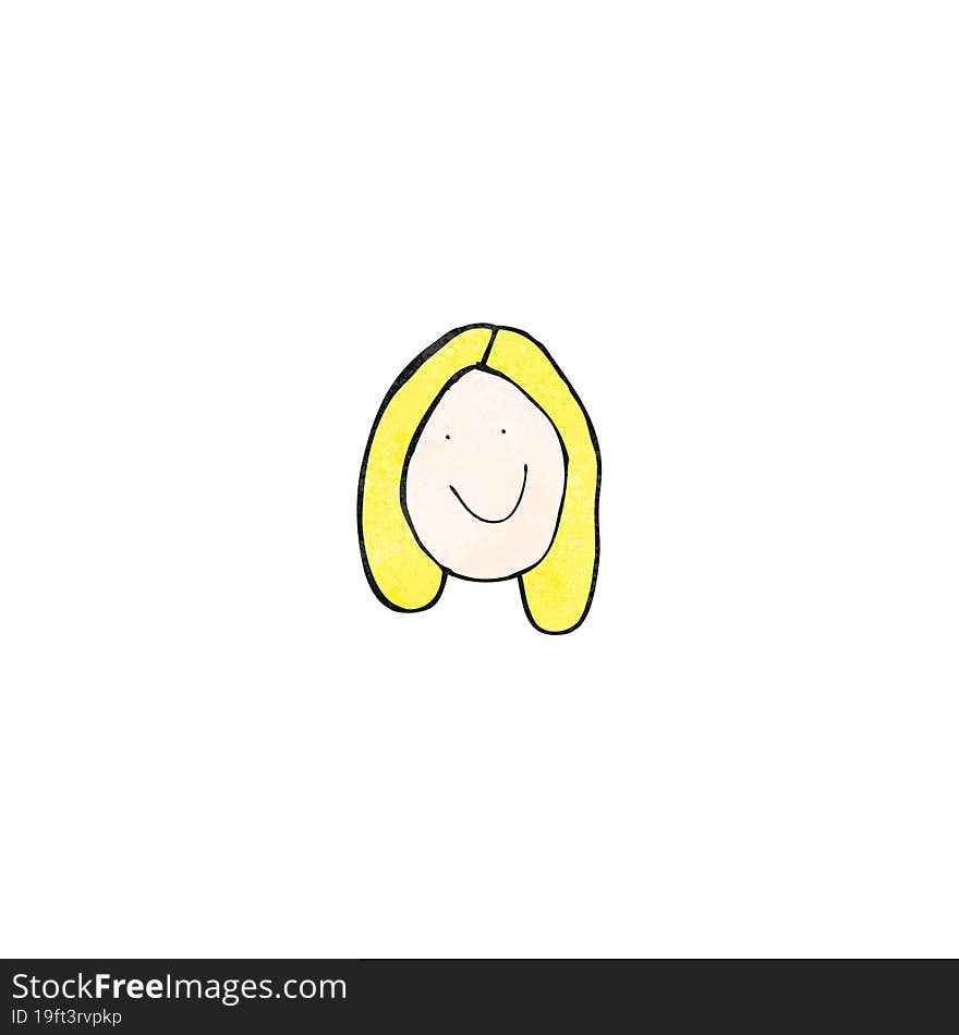 child s drawing of a happy female face