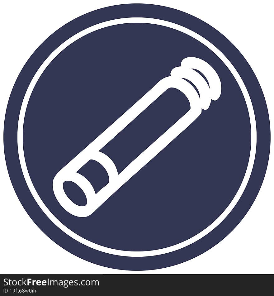 Lit Cigarette Circular Icon