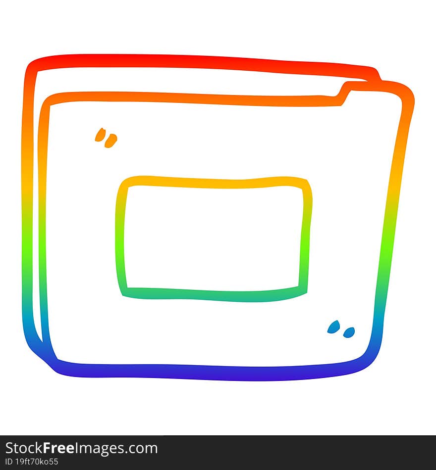 rainbow gradient line drawing cartoon business documents