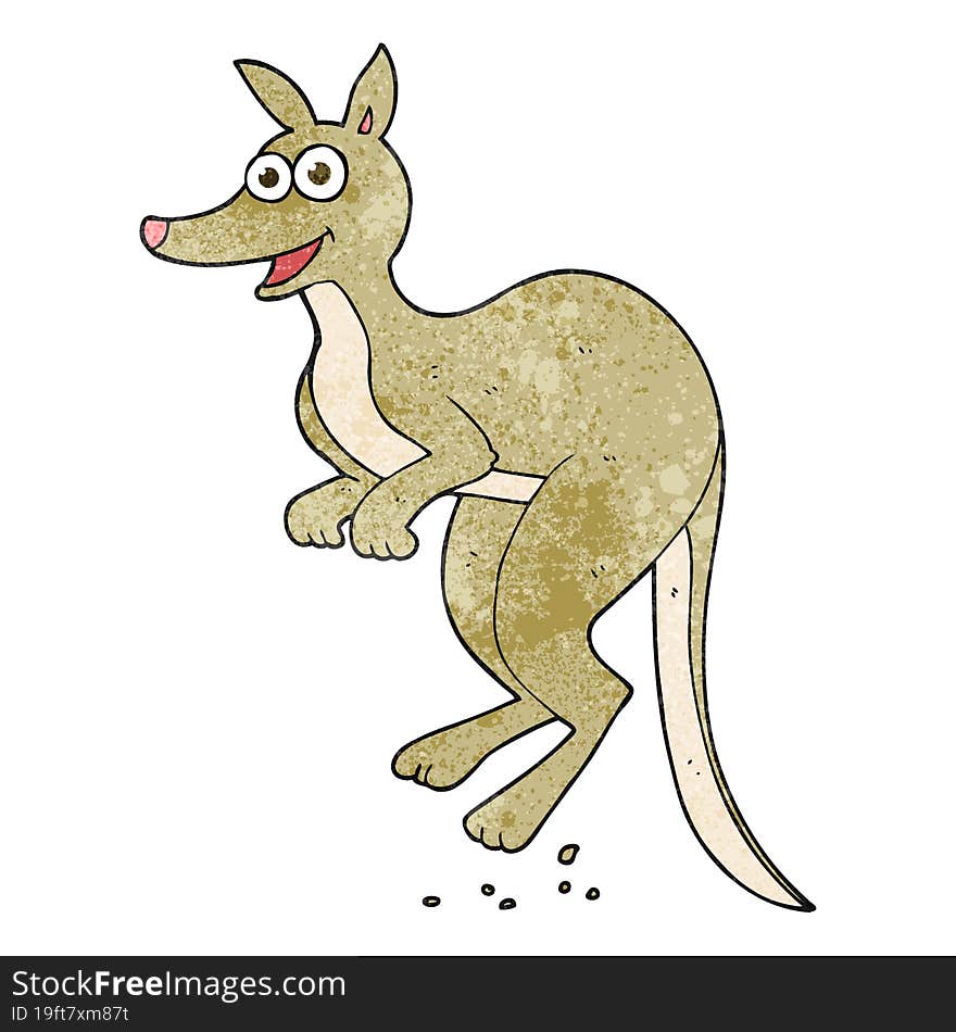 textured cartoon kangaroo