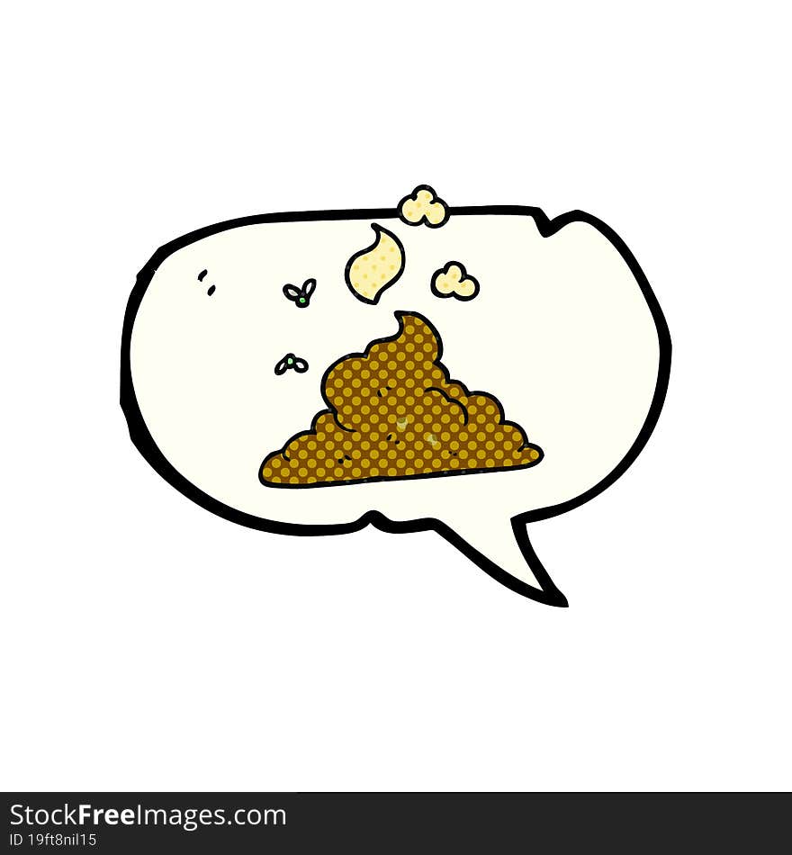 comic book speech bubble cartoon steaming pile of poop