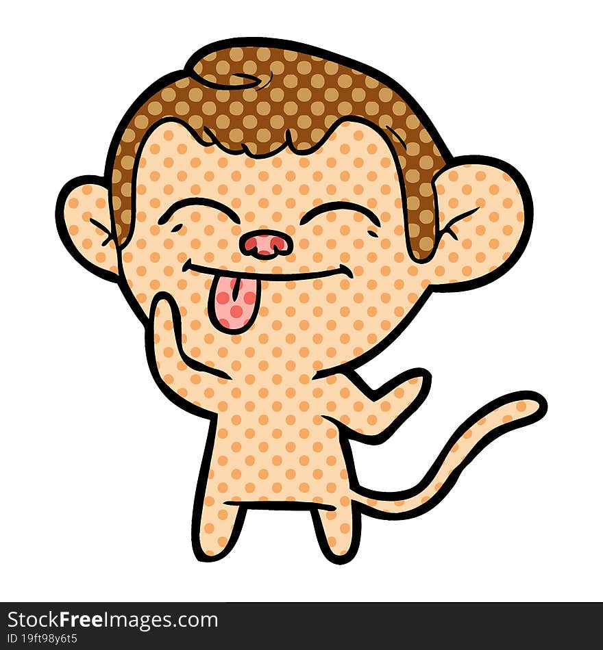 funny cartoon monkey. funny cartoon monkey