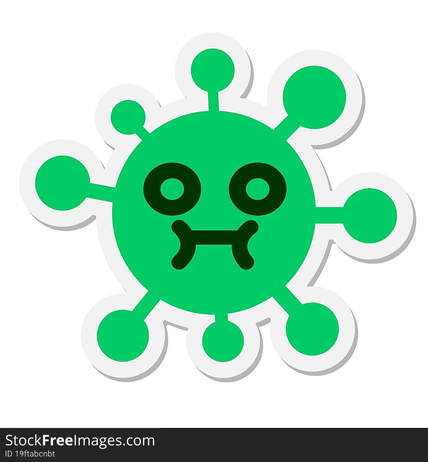 staring blank eye virus sticker