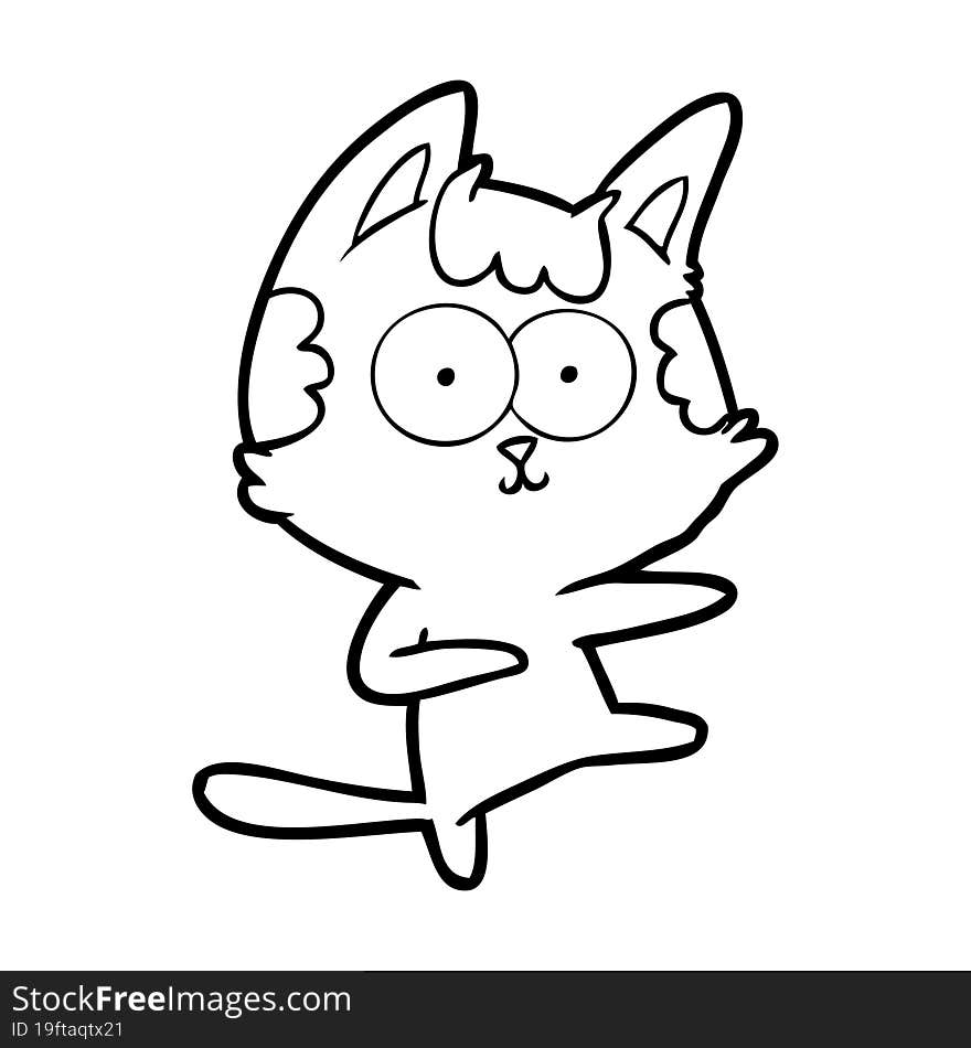 dancing cartoon cat. dancing cartoon cat