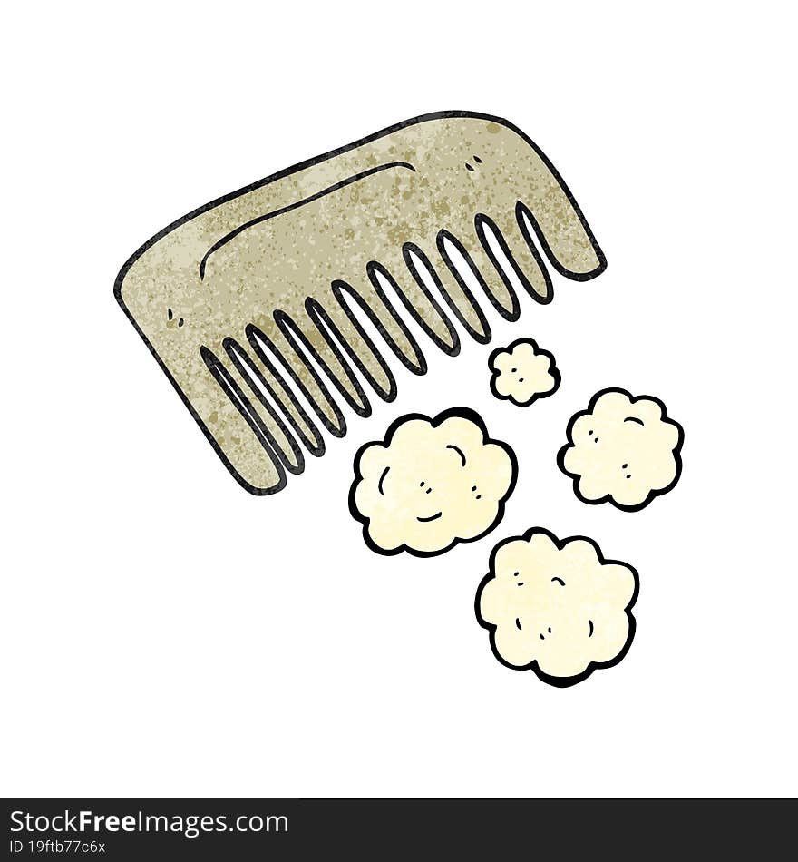 textured cartoon comb