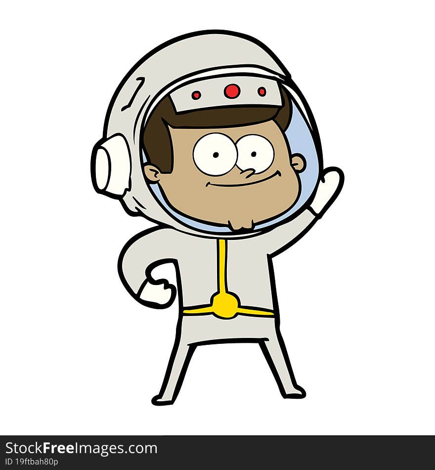 happy astronaut cartoon. happy astronaut cartoon