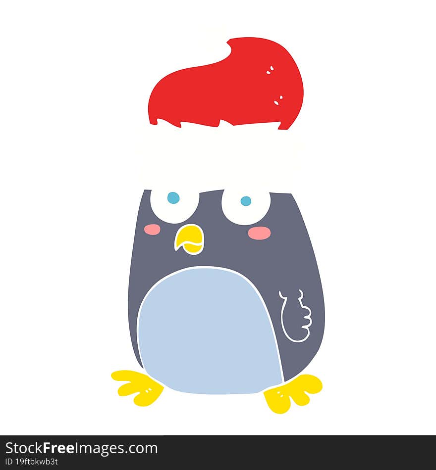 flat color illustration of penguin. flat color illustration of penguin