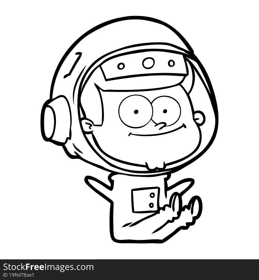 happy astronaut cartoon. happy astronaut cartoon