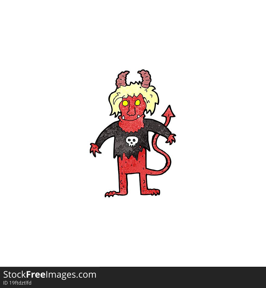 cartoon rock devil