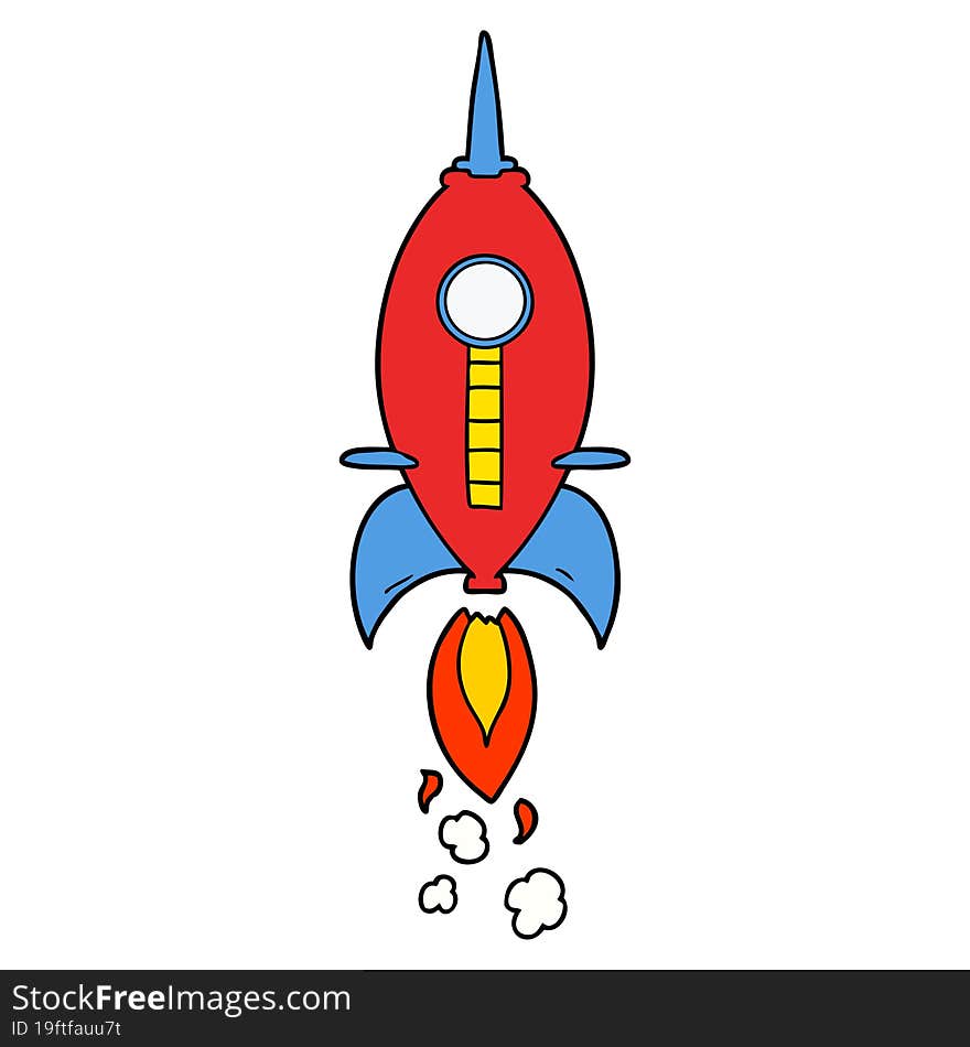 cartoon space rocket. cartoon space rocket