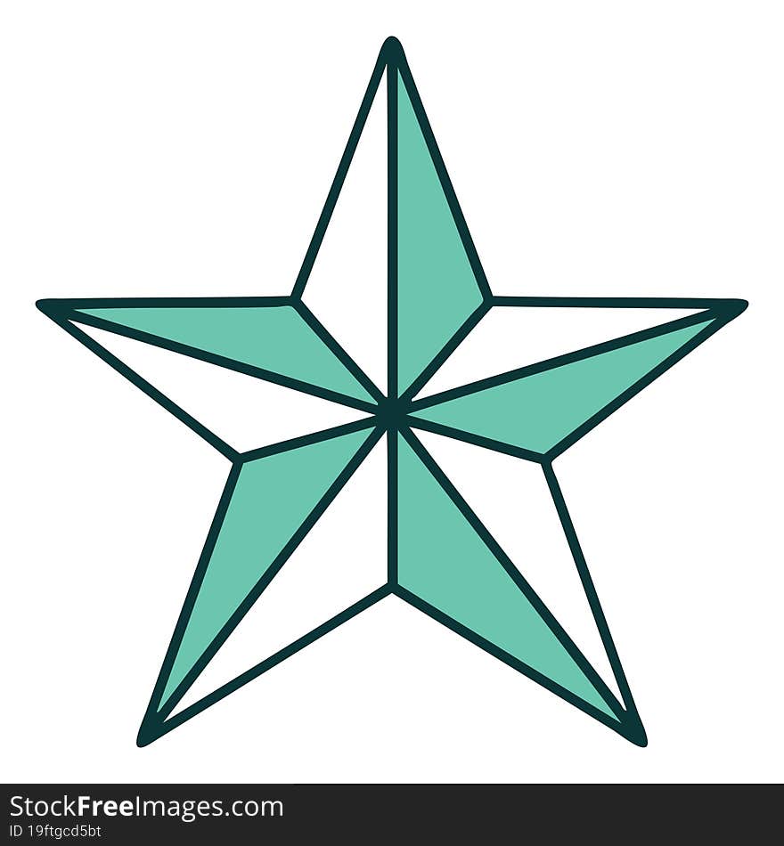 iconic tattoo style image of a star. iconic tattoo style image of a star