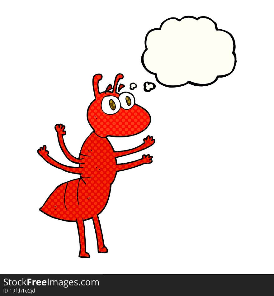 thought bubble cartoon ant